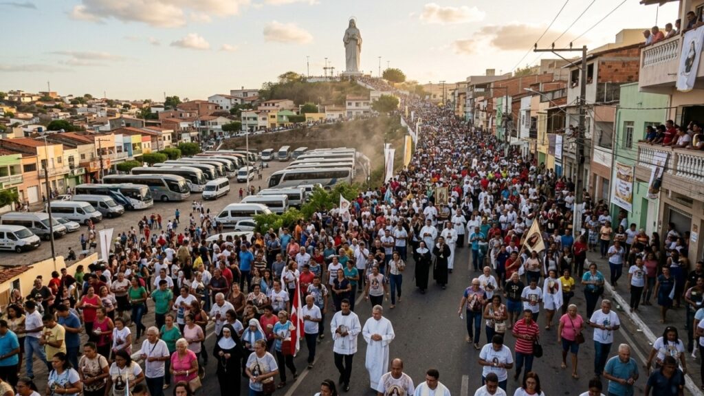 A estátua de 56 metros que transformou uma pequena cidade em destino de fé
