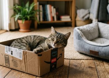 Por que os gatos gostam tanto de entrar em caixas de papelão, mesmo quando elas parecem pequenas demais