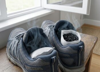 Por que colocar pedaços de carvão dentro dos sapatos ajuda a reduzir odores acumulados
