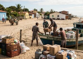 A península onde carros desapareceram e até as compras chegam de barco