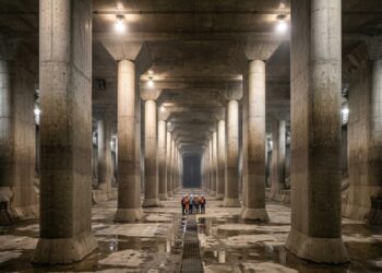 Japão construiu uma “catedral” subterrânea com 59 pilares de 500 toneladas para impedir que enchentes avancem sobre cidades