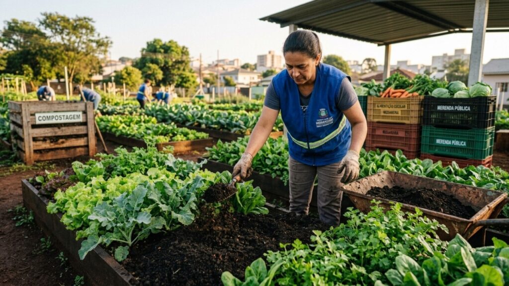 A cidade paranaense onde o lixo orgânico de 50 mil moradores vira adubo que abastece as hortas da merenda escolar, o caminhão do lixo toca uma música diferente do reciclável, e o morador que separa errado recebe um bilhete educativo no portão em vez de multa