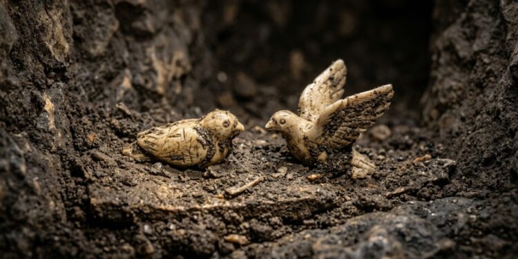 Duas pequenas aves esculpidas há cerca de 40 mil anos foram encontradas em uma caverna alemã e estão entre as representações de animais mais antigas conhecidas