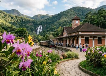 Orquídeas ajudaram a dar fama nacional a um destino serrano onde antigas estações ferroviárias, cachoeiras, cafés coloniais e tradições alemãs e italianas aparecem no mesmo roteiro a 52 quilômetros de Vitória