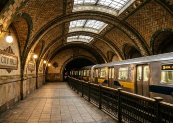 Estação fantasma escondida sob a região da Prefeitura de Nova York fechou há 81 anos, mas os trens ainda passam diante dela