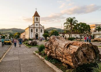 Uma cidade guarda árvores de 230 milhões de anos transformadas em pedra