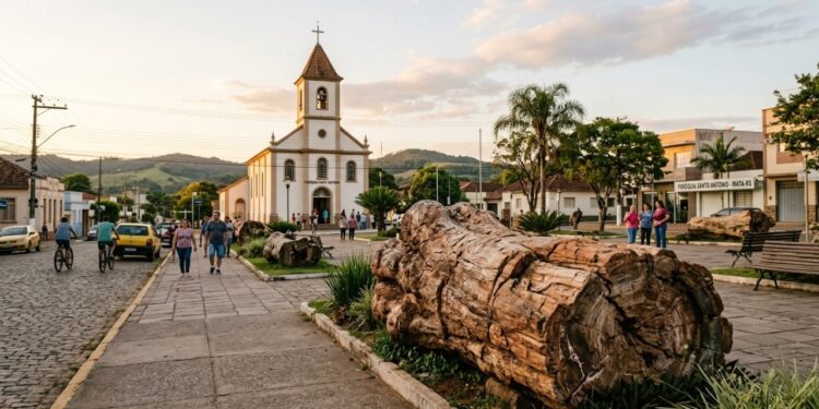 Uma cidade guarda árvores de 230 milhões de anos transformadas em pedra