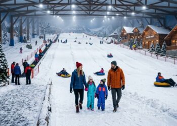 Cidade gaúcha tem neve de verdade o ano inteiro e abriga o primeiro parque do tipo no continente americano