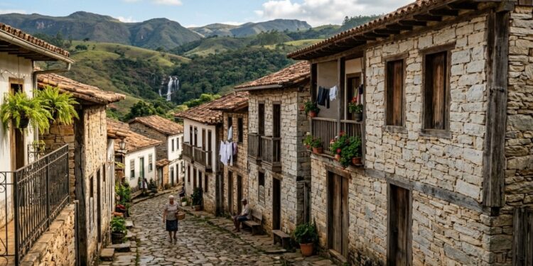 A cidade mineira onde a temperatura dentro das casas de pedra-sabão fica até 8 graus mais baixa que do lado de fora no verão sem ar-condicionado, os moradores cozinham em panelas feitas da mesma rocha do chão, e o torneiro local que fabrica essas peças explica por que a espessura de 5 mm é o limite entre uma panela que dura 50 anos e uma que racha no primeiro uso