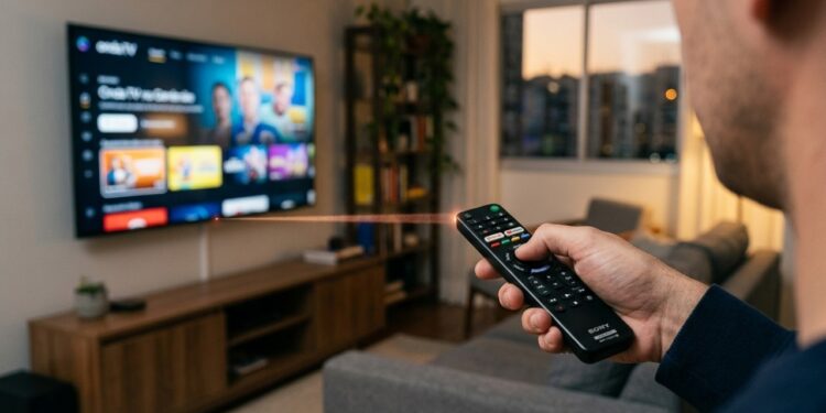 O controle remoto da TV manda sinais de infravermelho que o olho humano não enxerga mas a câmera do celular sim: basta apontar o controle para a lente e apertar qualquer botão para ver um clarão roxo que revela se as pilhas ainda funcionam ou se o LED emissor queimou