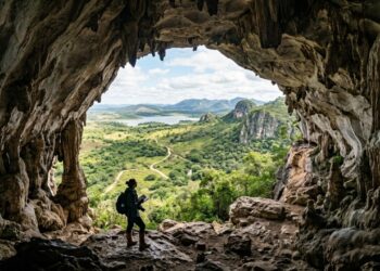 Paisagens cársticas e sítios históricos revelam a pré-história humana em Lagoa Santa - Imagem criada por inteligência artificial (ChatGPT / Olhar Digital)