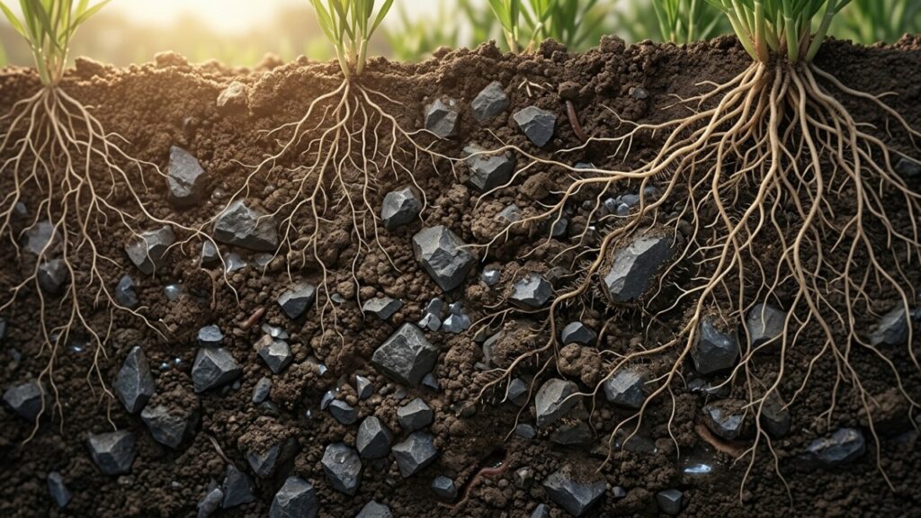 Cientistas da UFMG descobrem que o pó de basalto espalhado na lavoura sequestra carbono, substitui parte do calcário e ainda aumenta a produtividade em até 20%
