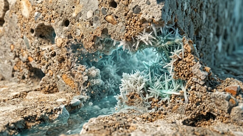 O concreto que os romanos usaram em portos há 2 mil anos ficou mais forte com o tempo em vez de se deteriorar, cientistas descobriram que a água do mar ativou uma reação química na cinza vulcânica da mistura que formou cristais que selam as rachaduras sozinhos