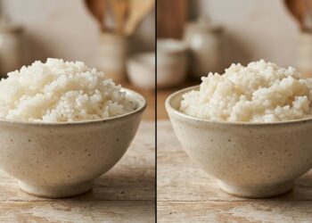Por que o arroz de restaurante japonês solta grão por grão e o arroz de casa vira uma pasta grudenta mesmo usando a mesma marca