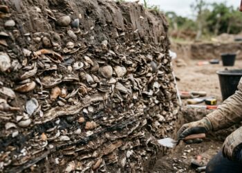 Cerca de cem sítios arqueológicos estão registrados dentro de um único município costeiro, muitos deles formados por enormes montes de conchas deixados por populações que viveram no litoral milhares de anos antes da chegada dos portugueses