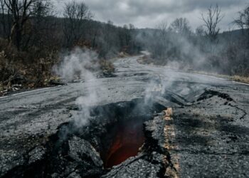 Uma cidade dos Estados Unidos convive com um incêndio subterrâneo que começou em 1962 e continua queimando numa antiga mina