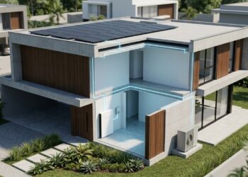 Casa conecta painéis solares, bateria e bomba de calor em corrente contínua e reduz a conta de luz em até 16,7%