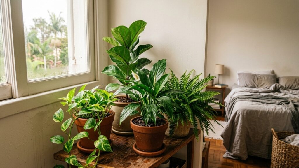 5 plantas que absorvem a umidade do ar e ajudam a reduzir mofo em quartos fechados sem ventilação