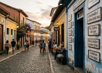 Distrito no interior do Rio tem casas “batizadas” com músicas e seresteiros que percorrem as ruas cantando diante das fachadas