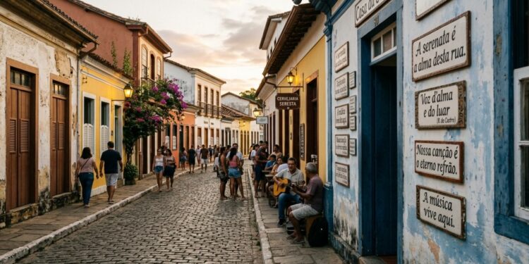 Distrito no interior do Rio tem casas “batizadas” com músicas e seresteiros que percorrem as ruas cantando diante das fachadas