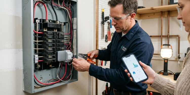 Quadros elétricos inteligentes com sensores compactos aumentam segurança e evitam sobrecargas graves - Imagem criada por inteligência artificial (ChatGPT / Olhar Digital)