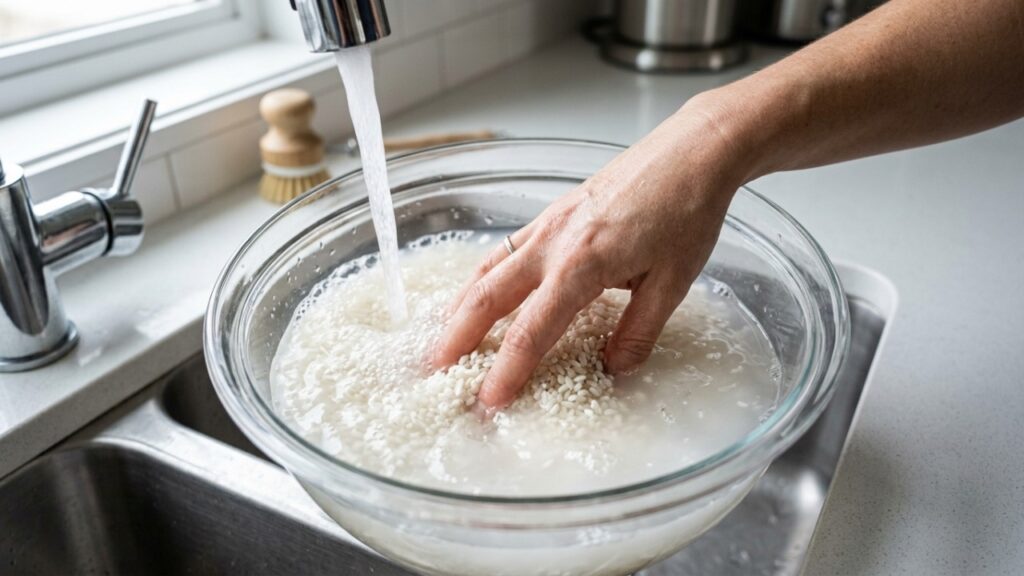 Engenheiros de alimentos explicam: o arroz que fica empapado não errou no fogo, errou na hora de lavar, e há um teste de 10 segundos para saber se a panela é a culpada