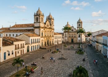 No Brasil, uma praça criada sob influência espanhola guarda igrejas portuguesas