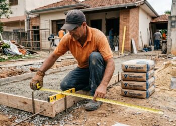Como calcular quantos sacos de cimento e areia você precisa para fazer uma calçada de 20 metros quadrados: a proporção muda conforme a espessura, o tipo de solo e se o piso vai receber carro ou só pedestre