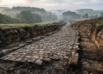 Escavações para a A8 expõem 90 metros de uma estrada romana de cerca de 2.000 anos na Alemanha