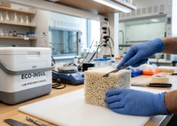 Estudante cria espuma de madeira para substituir poliuretano em caixas térmicas, e testes mostram isolamento térmico quase igual