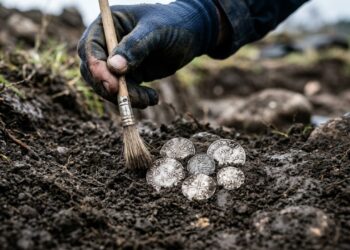 Maior tesouro de moedas vikings da Noruega é encontrado em um campo e reúne mais de 3.150 peças de prata