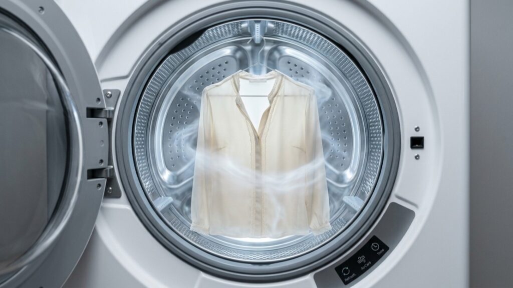 Adeus, máquina de lavar comum, o novo modelo higieniza a roupa sem uma gota de água usando ozônio, reconhece sozinho o tipo de tecido, precisa de sabão só 1 vez por mês, desamassa a peça sem ferro de passar, e a concorrente promete cortar 40 por cento de água