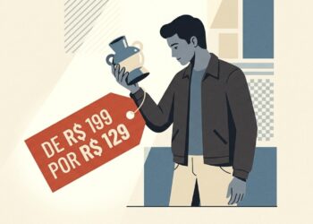 A psicologia explica por que você compra coisas que não precisa quando estão em promoção e sente que fez um bom negócio: o cérebro processa o preço original riscado como uma perda evitada e libera dopamina como se você tivesse ganho dinheiro em vez de gastar