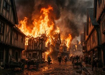 O grande incêndio de Londres de 1666 destruiu 13,2 mil casas e 87 igrejas, mas os registros oficiais contam apenas 6 mortes