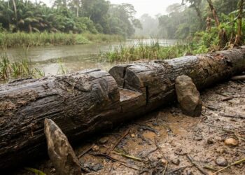 Dois troncos encaixados há 476 mil anos mudaram a ideia de quando nossos ancestrais começaram a construir