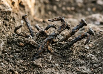 Arqueólogos encontram pregos romanos dobrados de propósito em cemitérios do século I: o ritual de "matar" o objeto para que acompanhasse o morto revela uma lógica que ainda aparece em tradições brasileiras de luto