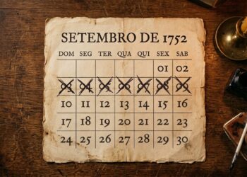 Em setembro de 1752, milhões de britânicos foram dormir no dia 2 e acordaram oficialmente no dia 14: o país simplesmente eliminou 11 dias do calendário para corrigir a diferença acumulada ao abandonar o calendário juliano e adotar o gregoriano