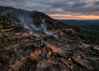 O incêndio mais lento do planeta arde sem parar há mais de 6 mil anos dentro de uma montanha na Austrália, os aborígenes locais conheciam o fogo antes de qualquer geólogo e usavam o calor da rocha para aquecer alimentos, e a fumaça que sai do chão até hoje confunde moradores novos que chamam os bombeiros achando que a mata está pegando fogo