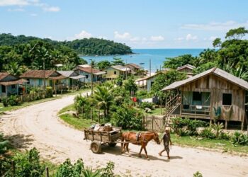 A ilha do litoral brasileiro onde carros são proibidos, a energia chega por cabo submarino e o transporte é feito por carroça