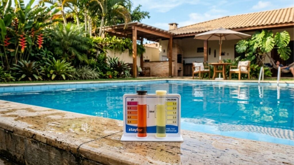 Piscineiro que atende 30 casas por semana afirma que a água fica verde por excesso de cloro, e não por falta, e explica a ordem certa de aplicar cada produto