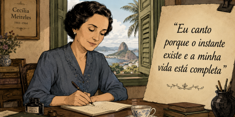 Cecília Meireles sobre envelhecer: "Eu canto porque o instante existe e a minha vida está completa", a reflexão que quem já perdeu alguém próximo carrega como oração silenciosa