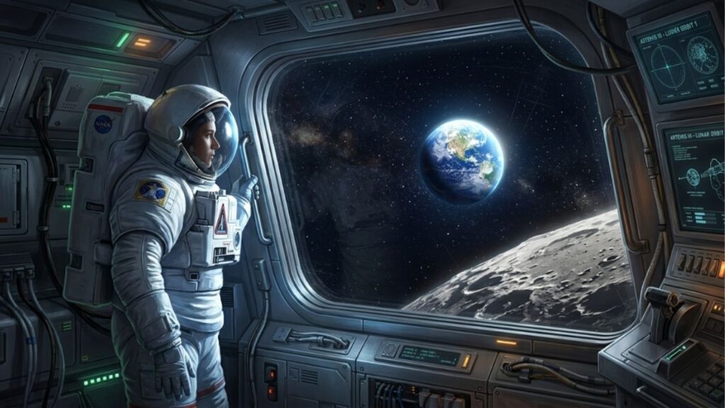 Christina Koch, astronauta da Artemis II: "Nada pode preparar você para a sensação de tirar o fôlego de ver seu planeta iluminado como se fosse dia."