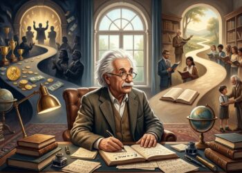 Citação do dia de Albert Einstein: “Não tente se tornar um homem de sucesso, mas sim um homem de valor.”