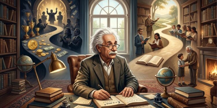 Citação do dia de Albert Einstein: “Não tente se tornar um homem de sucesso, mas sim um homem de valor.”