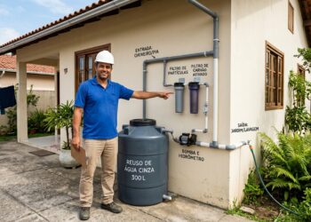 Quanto custa instalar um sistema de reúso de água cinza em uma casa de 3 quartos e quanto ele economiza na conta por mês