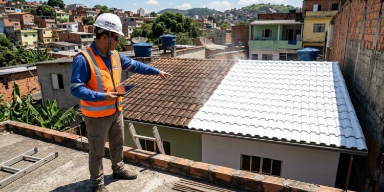 Engenheiros calculam: pintar o telhado de branco reduz até 30% do calor dentro de casa, mas há dois erros na aplicação que anulam todo o efeito