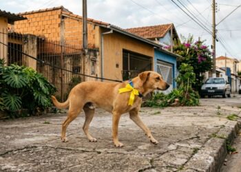 Fita amarela presa à coleira do cachorro: o que esse sinal quer dizer e qual deve ser a atitude de quem encontra o animal