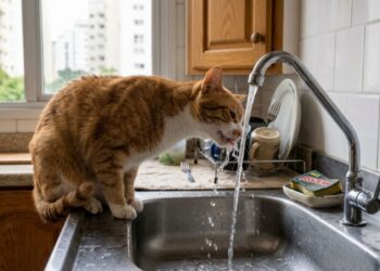 Veterinários alertam: o gato que bebe água da torneira e ignora o bebedouro tem um motivo evolutivo, e insistir no pote parado pode custar o rim do animal