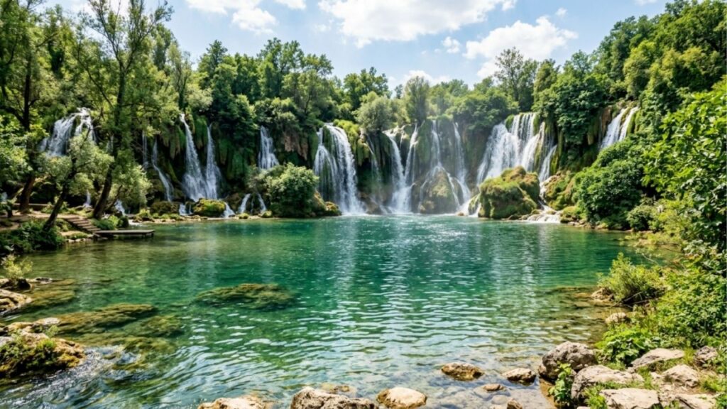 Os turistas ainda não descobriram este paraíso de férias: aqui você encontra água cristalina e cerveja a preços dos anos 90
