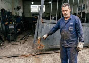 Serralheiro que instala grade e portão alerta: portão deslizante sem contrapeso no trilho empena com o próprio peso em 2 anos, solda feita sem lixar a ferrugem antiga não segura nem 6 meses, e o cliente que pede metalon ao invés de tubo industrial para grade de janela do segundo andar está colocando a família em risco por diferença de R$ 15 o metro